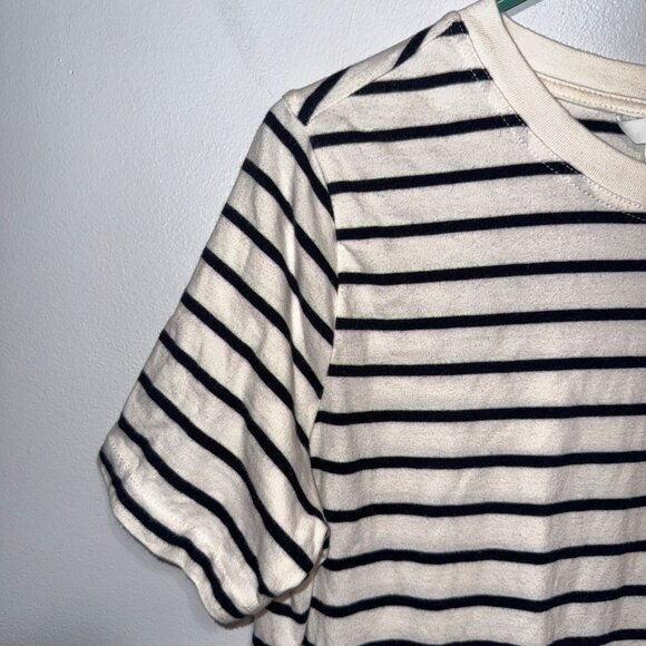 H&M Striped Short Sleeve T-Shirt Dress M Cotton - Picture 2 of 6